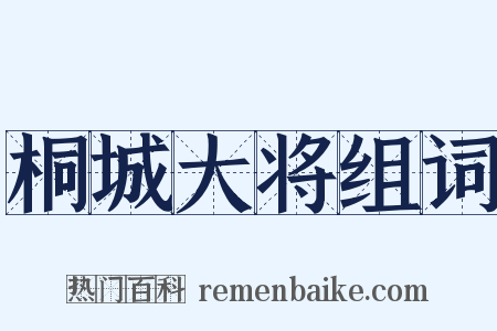 桐城大将组词是什么意思的图片